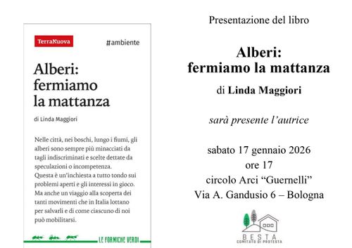 Presentazione del libro "Alberi: fermiamo la mattanza", di Linda Maggiori