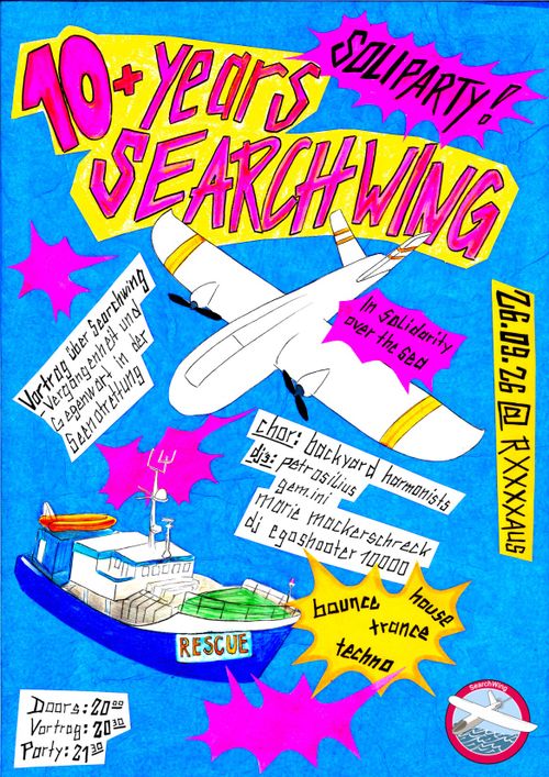 10 YEARS+ Searchwing - Soliparty für Seenotrettung