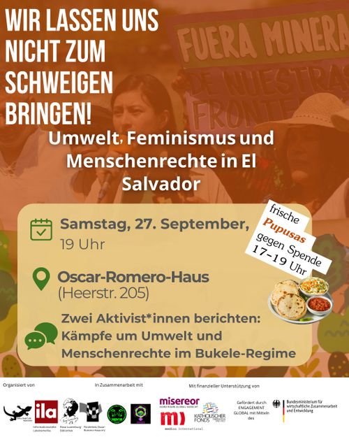 El Salvador Speakerstour: Wir lassen uns nicht zum Schweigen bringen