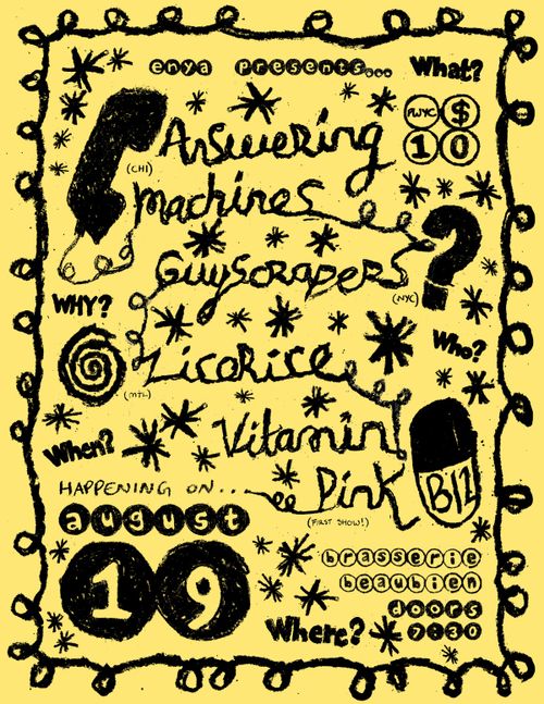 Answering Machines + Guyscrapers + Licorice + Vitamin Pink