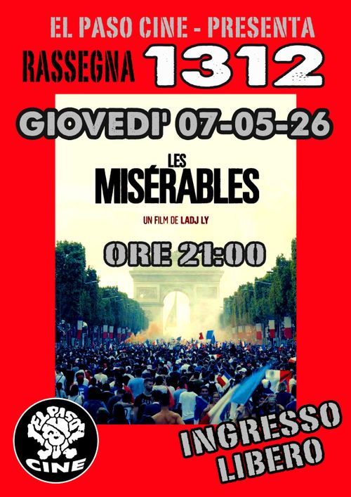 PER LA RASSEGNA GIOVEDÌ 1312 PROIEZIONE DEL FILM LES MISERABLES