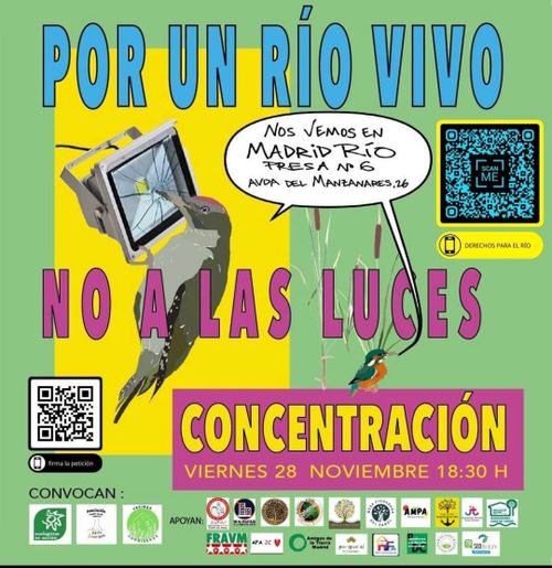 CONCENTRACIÓN CONTRA LAS LUCES EN EL RÍO MANZANARES