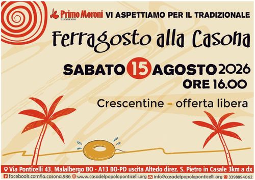 Ferragosto 2026 alla Casona