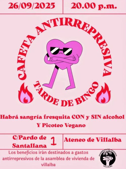 Cafeta antirrepresiva y tarde de Bingo
