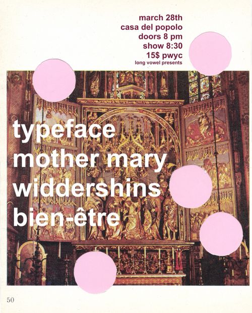 Typeface, Mother Mary, Widdershins, Bien-etre