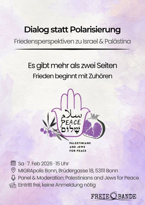 Dialog statt Polarisierung: Friedensperspektiven zu Israel und Palästina in Bonn