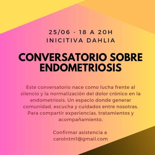 cartel informativo en colores cálidos tipo canva del rosa al naranja, pasando por el amarillo en el que aparece en texto negro la info de la actividad, el lugar y la fecha