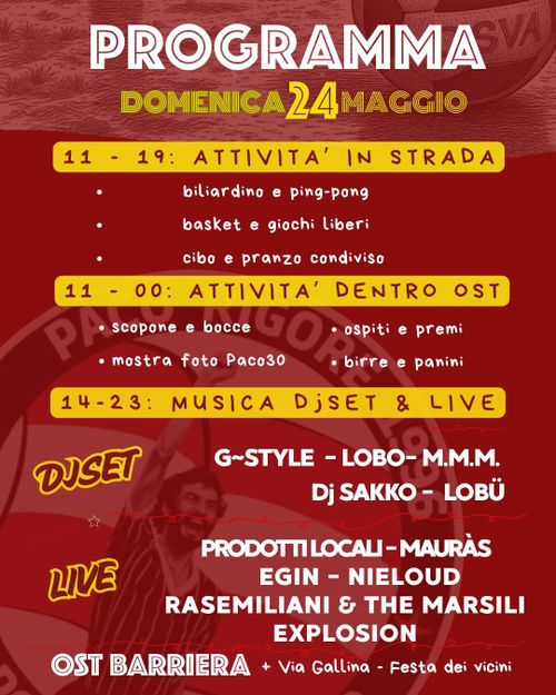 30 anni di Paco Rigore