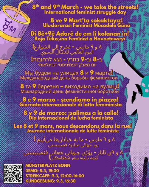 Demonstration zum Feministischen Kampftag 