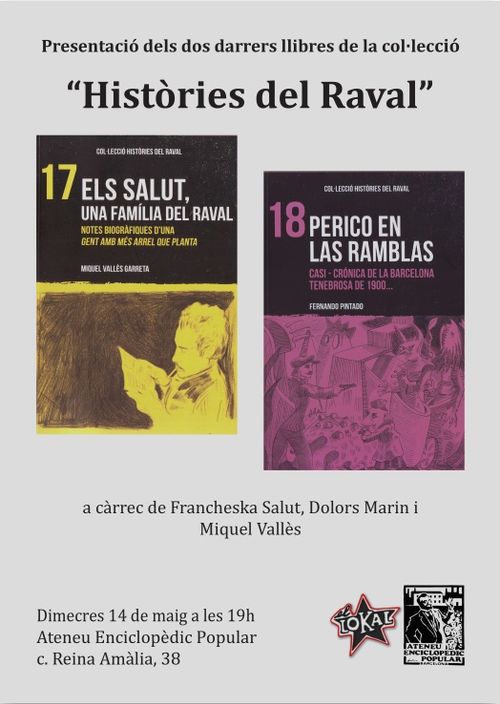 Presentació dels dos darrers llibres de la col·lecció Històries del Raval