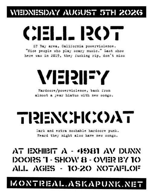 CELLROT (SF), VERIFY + TRENCHCOAT