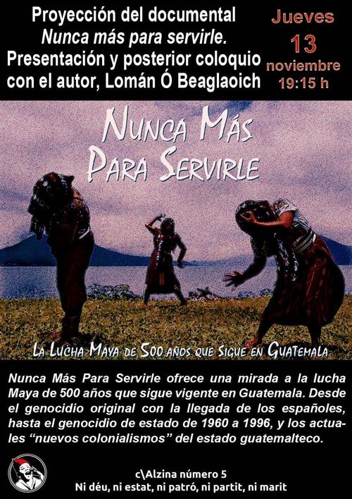 Documental: NUNCA MAS PARA SERVIRLE (2025) dir. Lomán Ó. Beaglaoich