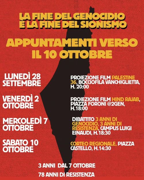 Verso la mobilitazione internazionale del 10 Ottobre