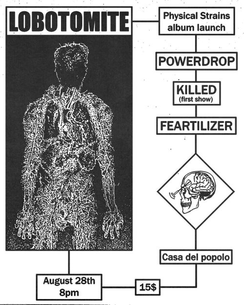 LOBOTOMITE (Album launch) / POWER DROP / KILLED / FEARTILIZER