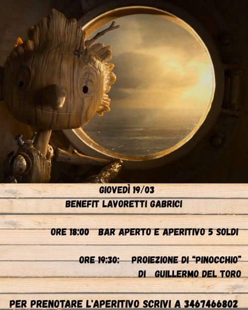 Proiezione e aperitivo: Pinocchio di Del Toro