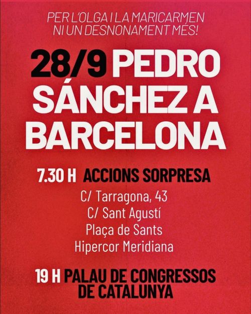 ✊ Per l'Olga i la Maricarmen, ni un desnonament més!