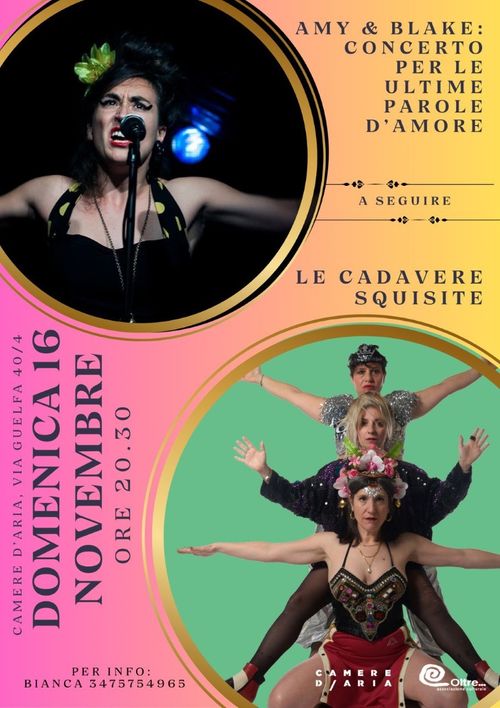AMY & BLAKE+ LE CADAVERE SQUISITE | Doppio concerto e apericena!