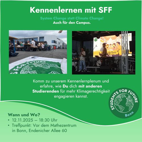 Kennenlernplenum mit Students for Future Bonn