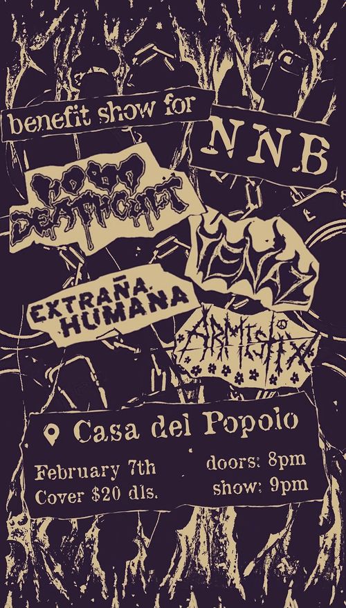 NNB Benefit: Hobo Deathcult, Extraña Humana, Tenaz, Armistix