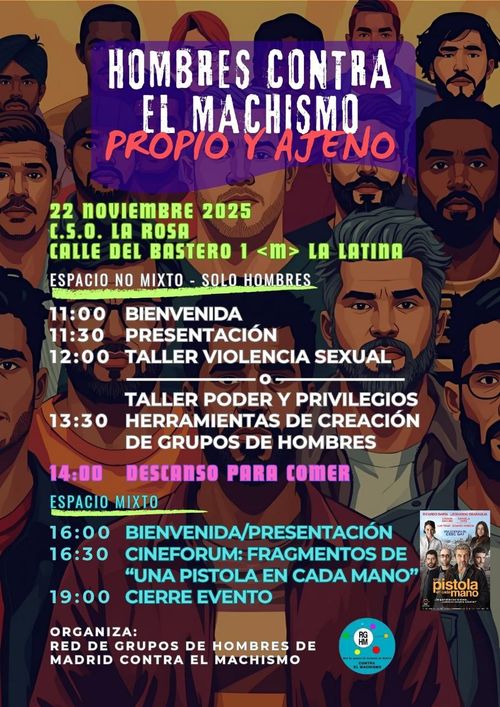 Jornada de la Red de hombres de Madrid contra el machismo "Hombres contra el machismo propio y ajeno"