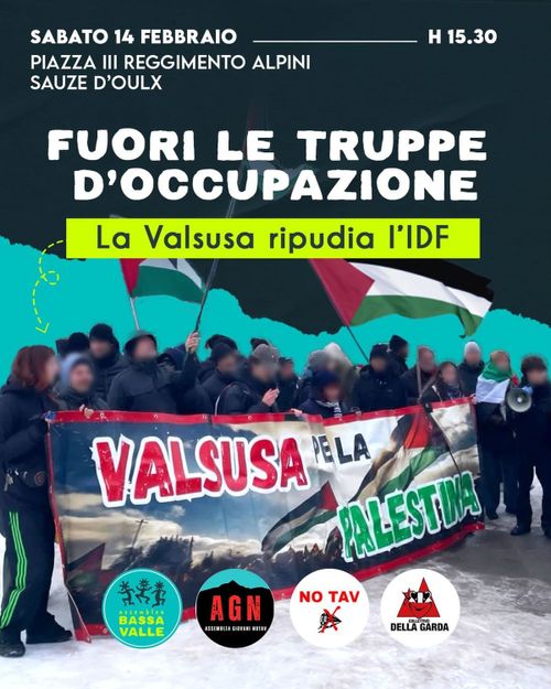  NO AL TURISMO SIONISTA IN VAL DI SUSA