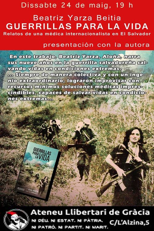 Presentación libro, GUERRILLAS PARA LA VIDA, relatos de una médica internacionalista en El Salvador