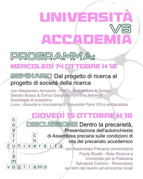 COSTRUIAMO L'UNIVERSITÀ CHE VOGLIAMO!