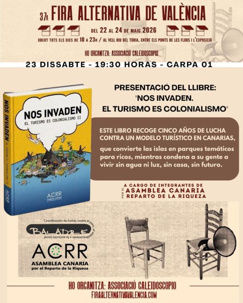 Presentació Llibre "Nos Invaden. El Turismo es colonialismo