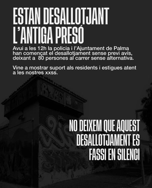 DESALLOTJAMENT ANTIGA PRESÓ DE PALMA