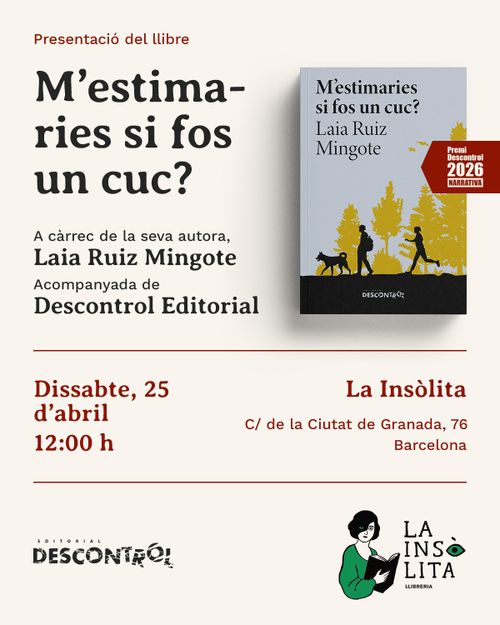 Presentació de la novel·la 'M'estimaries si fos un cuc?'
