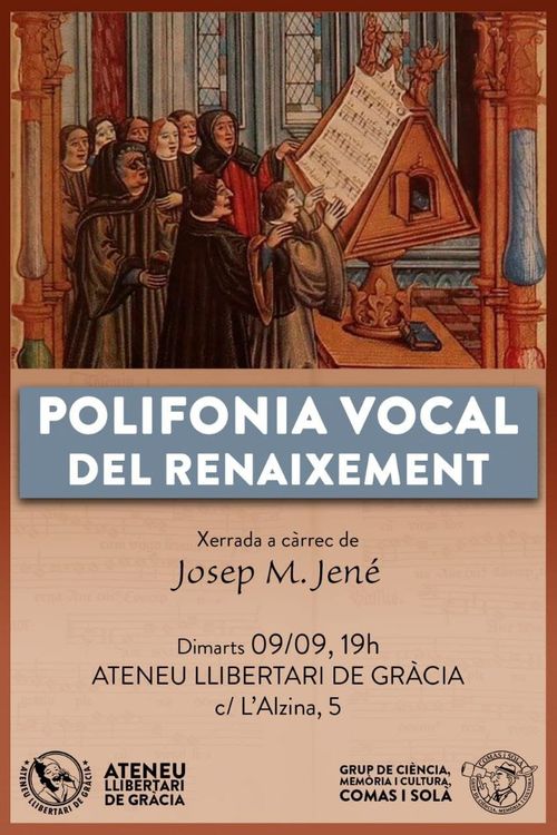 Xerrada i audicións d'òpera: POLIFONIA VOCAL DEL REINAXEMENT