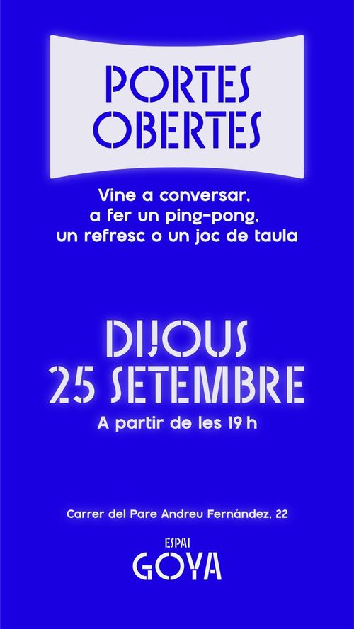 DIJOUS DE PORTES OBERTES!