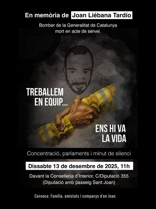 Concentració en memòria de Joan Liébana Tardío