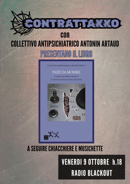 PUNTA ANTIPSY | Presentazione del libro Pazzi da morire con Collettivo Antonin Artaud 