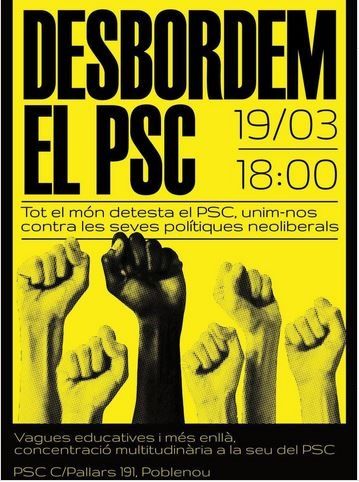 19/03/26 Defensem La Cinètika! Desbordem el PSC!
