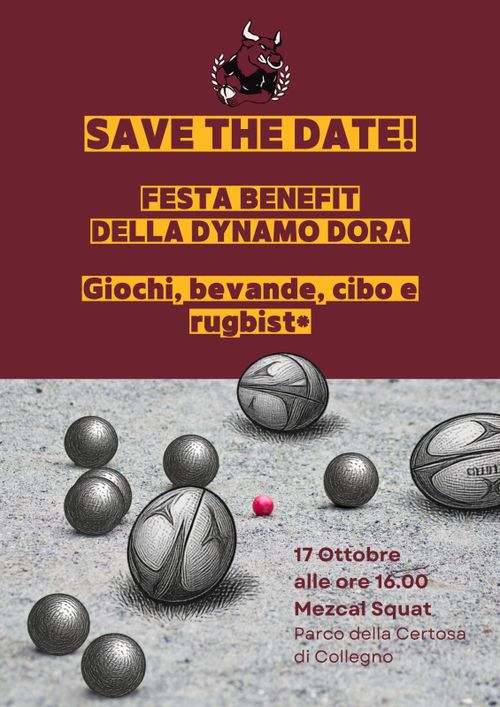 Festa benefit Dynamo Dora Rugby Popolare Torino