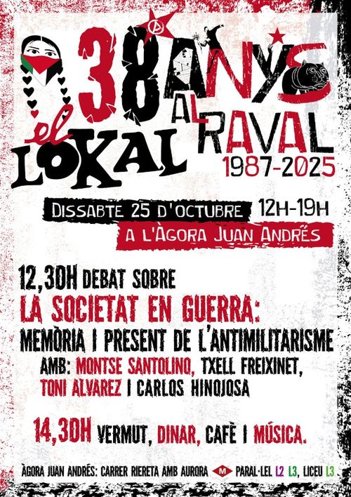 Convocatòria 38 aniversari del Lokal 25 octubre