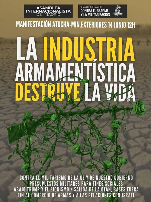 🛑 EL REARME Y LA MILITARIZACIÓN DESTRUYEN LA VIDA