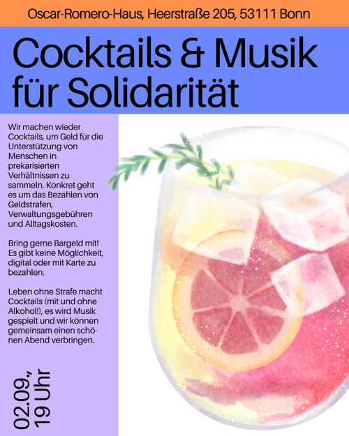 Cocktails und Musik für Solidarität