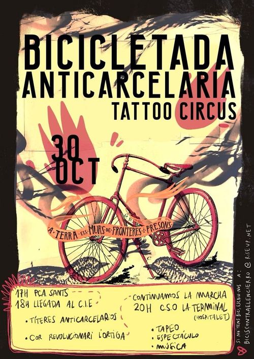 Bicicletada anticarcelaria tatoo circus