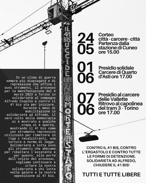 Contro le galere al fianco di chi lotta !