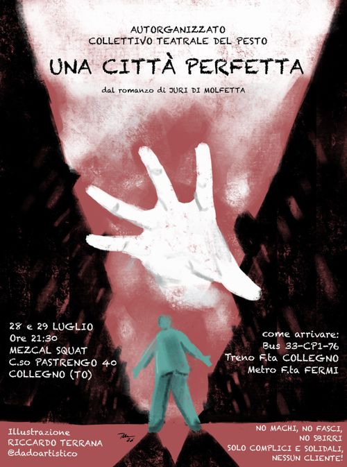 Spettacolo teatrale UNA CITTÀ PERFETTA - dal romanzo di Juri di Molfetta e apericena bellavita 