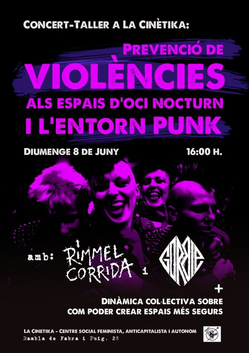 Concert-Taller Prevenció de Violències als espais d'oci i l'escena punk
