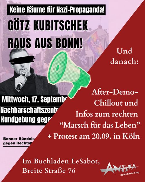 Keine Räume für Nazis! Demo gegen Kubtischek-Besuch