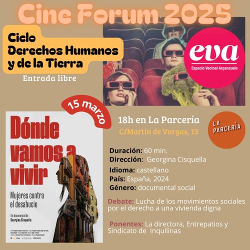 Cine forum 
por una vivienda digna