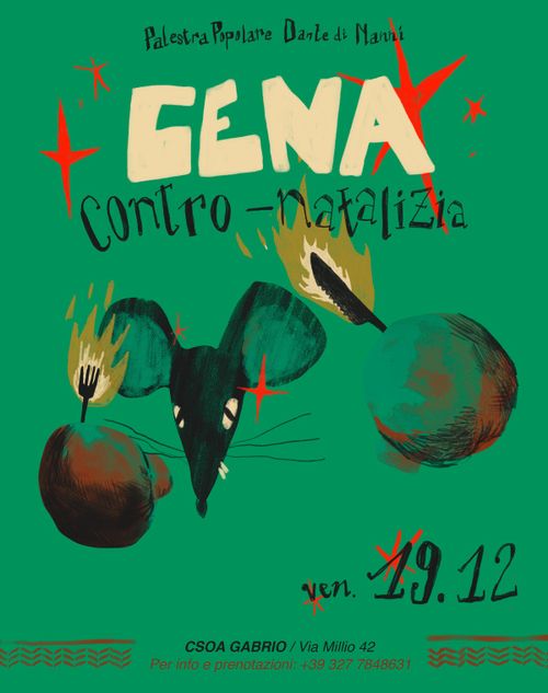  Cena contro-natalizia palestra popolare Dante di Nanni