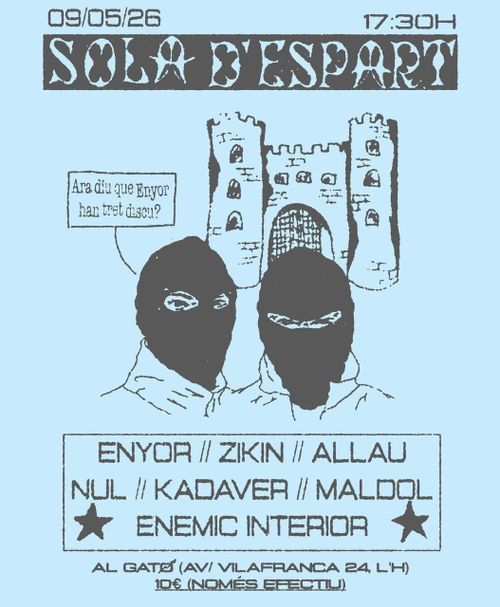 Concert punk: Enyor, Zikin, Allau, Nul, Kadaver, Maldol, Enemic Interior