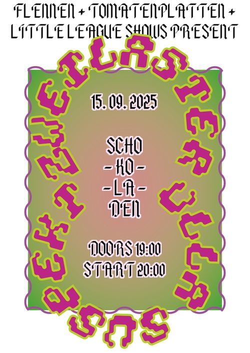 ZWEILASTER (flat-wave minimal-punk garage duo) & ULLA SUSPEKT (nndw post-punk/wave)