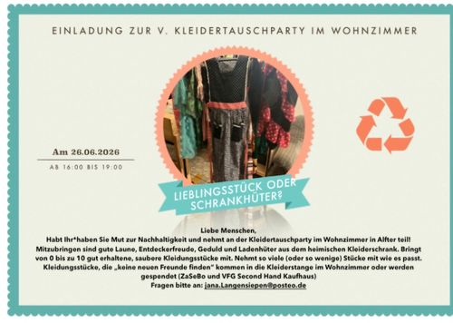 Kleidertausch im Wohnzimmer Alfter
