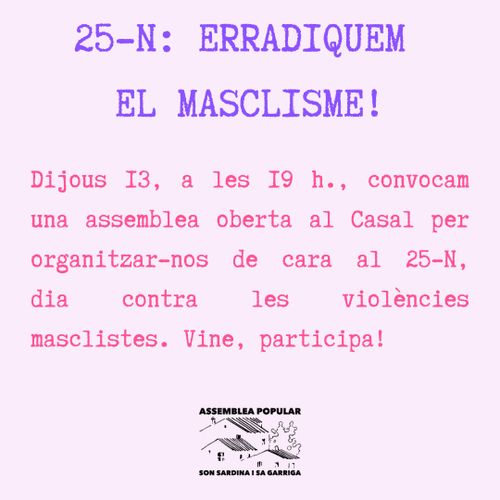 ASSEMBLEA SON SARDINA 25-N